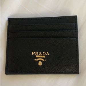 Prada black cardholder